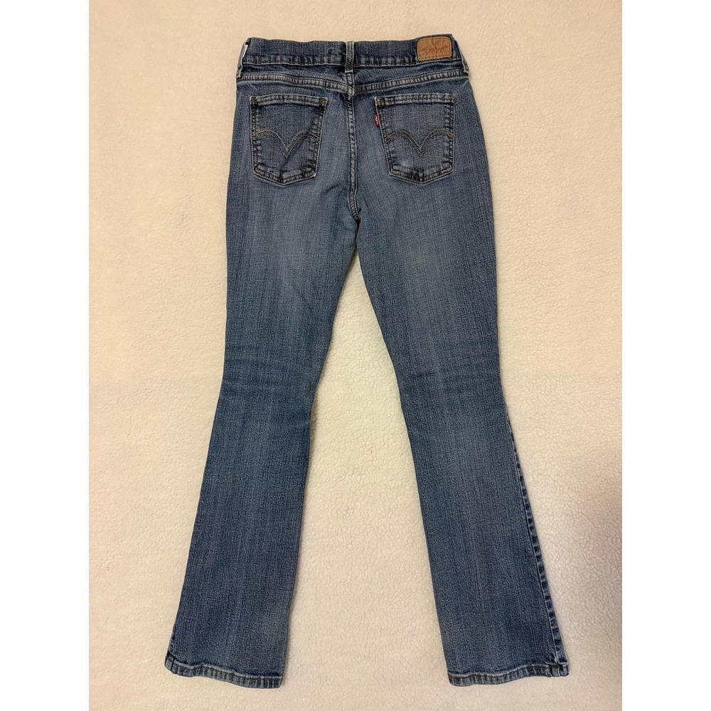 Levis 515 Jeans Girls 4 Blue Medium Wash Stretch Denim Bootcut Mid Rise - Picture 2 of 11